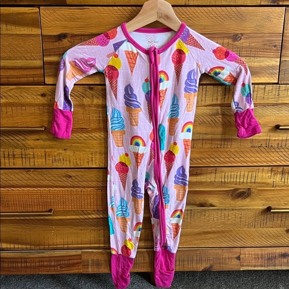 Little Sleepies Colorful Ice Cream Print Kids One Piece